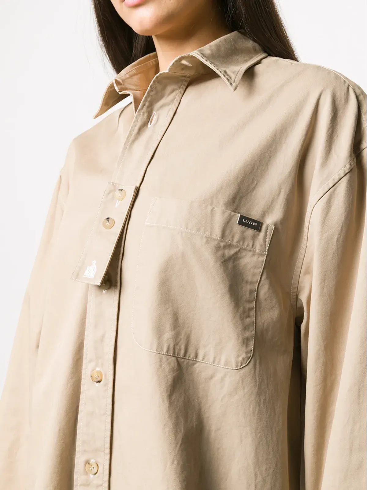 Lanvin オーバーサイズ長袖シャツ - Neutrals - 画像5