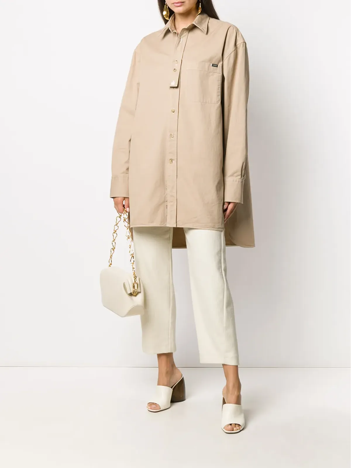 Lanvin オーバーサイズ長袖シャツ - Neutrals - 画像2