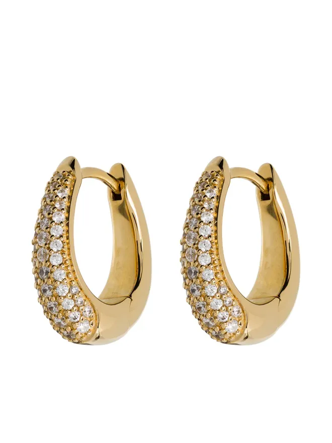 Tom Wood Tom Wood Liz pavé hoop earringsの商品画像