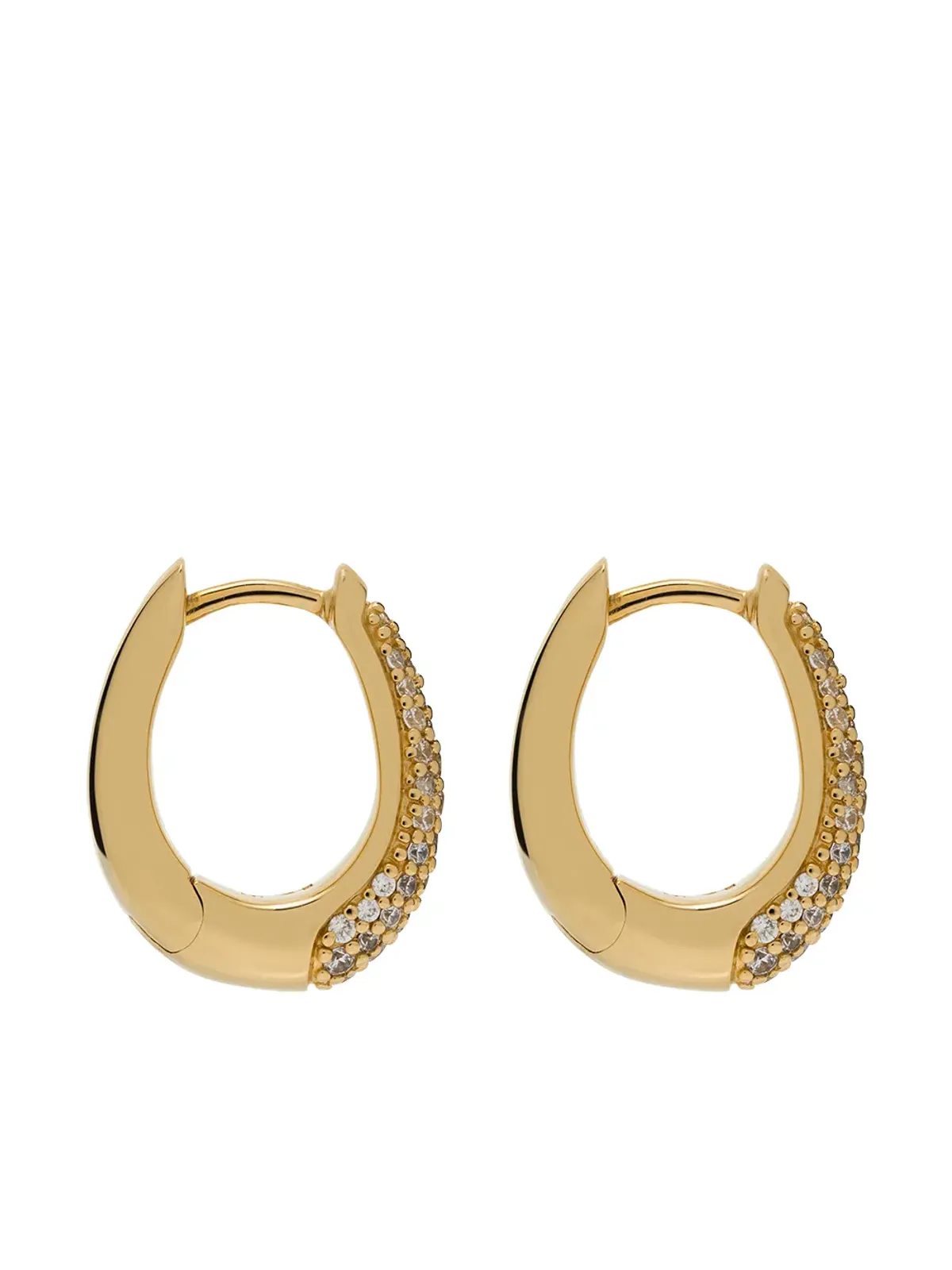 Tom Wood Liz pavé hoop earrings - 画像3
