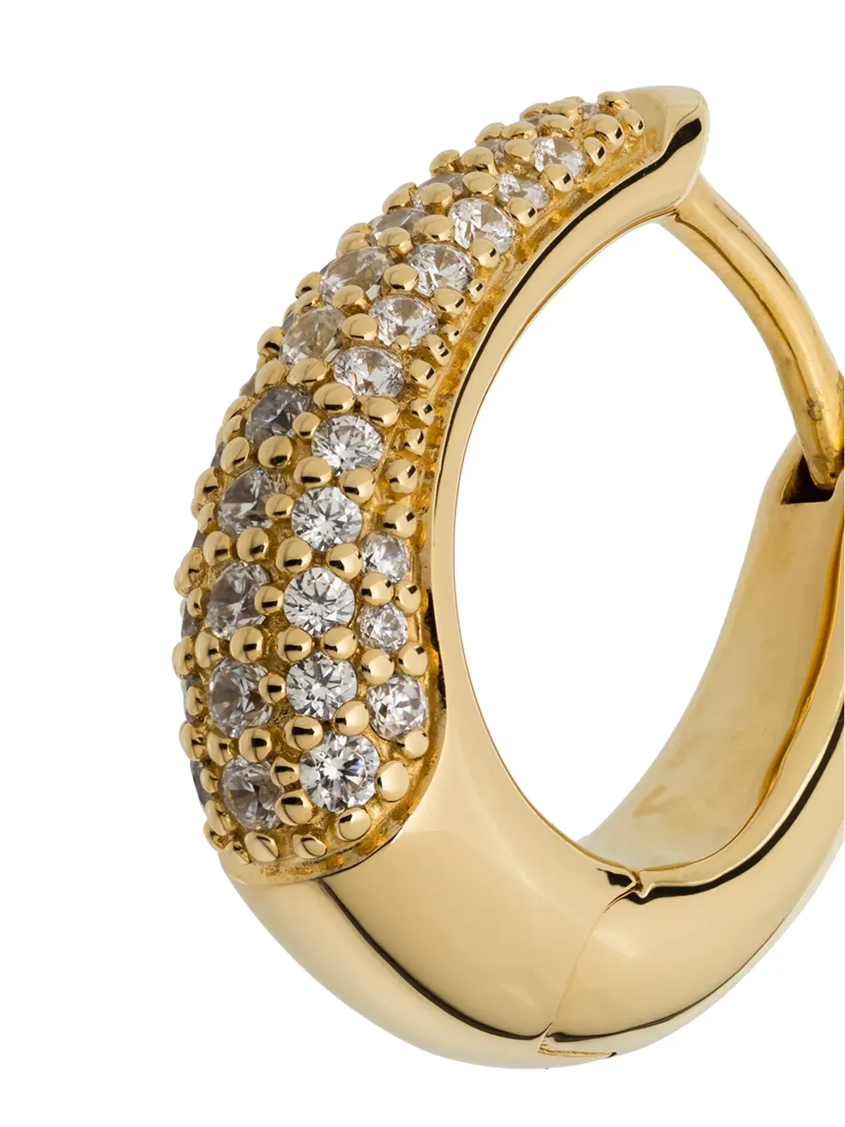 Tom Wood Liz pavé hoop earrings - 画像4