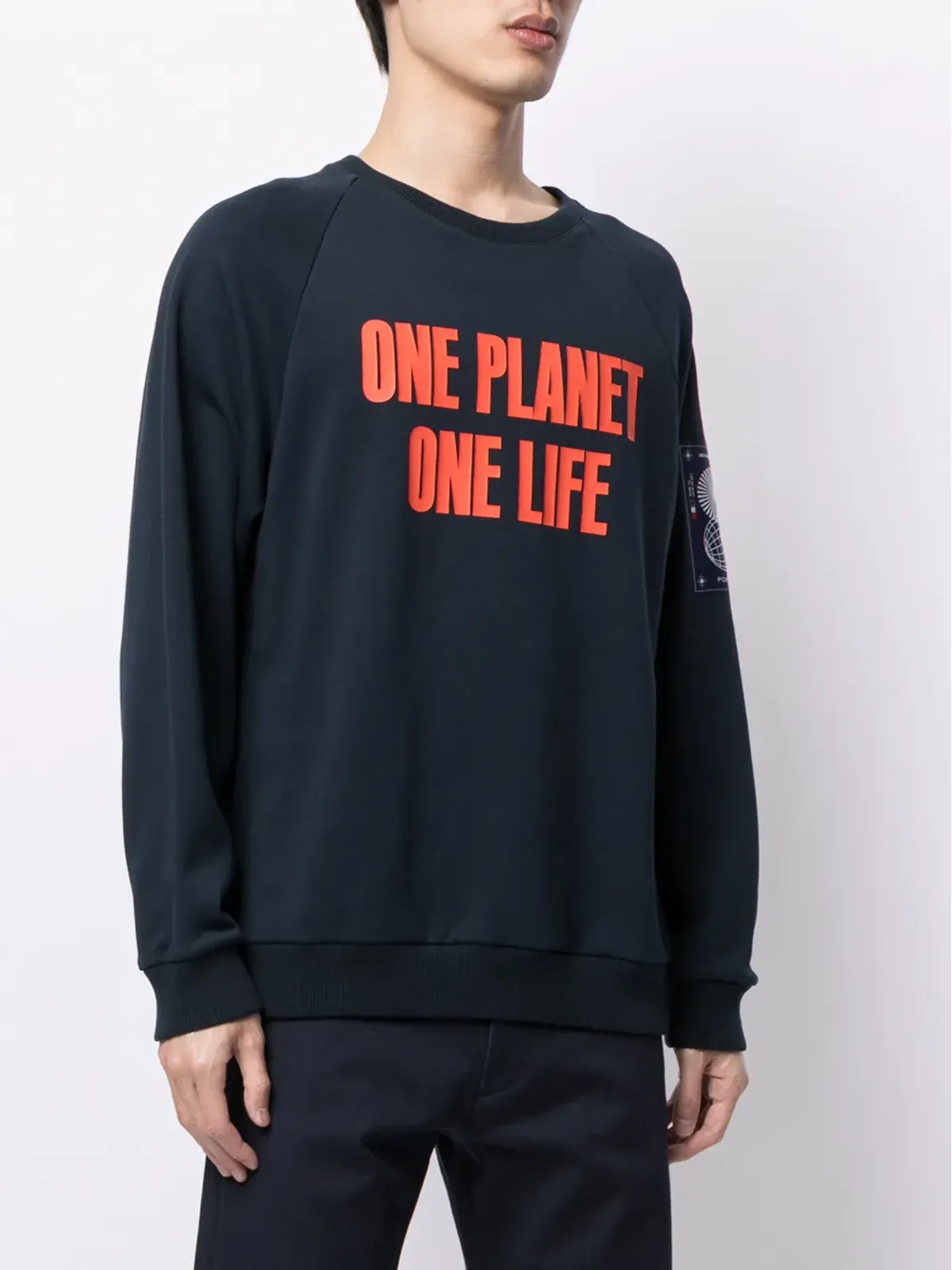 Ports V ONE PLANET ONE LIFE ロゴプリント スウェットシャツ - ブルー - 画像4