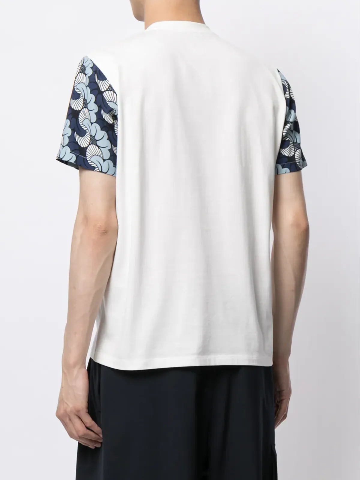 Ports V 花柄プリント パネル切替 Tシャツ - 画像4