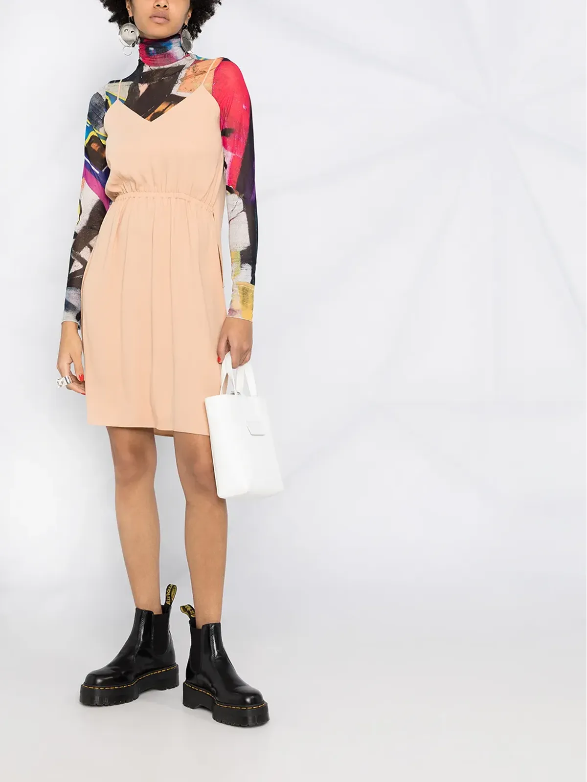 MM6 Maison Margiela Vネックノースリーブドレス - 画像2