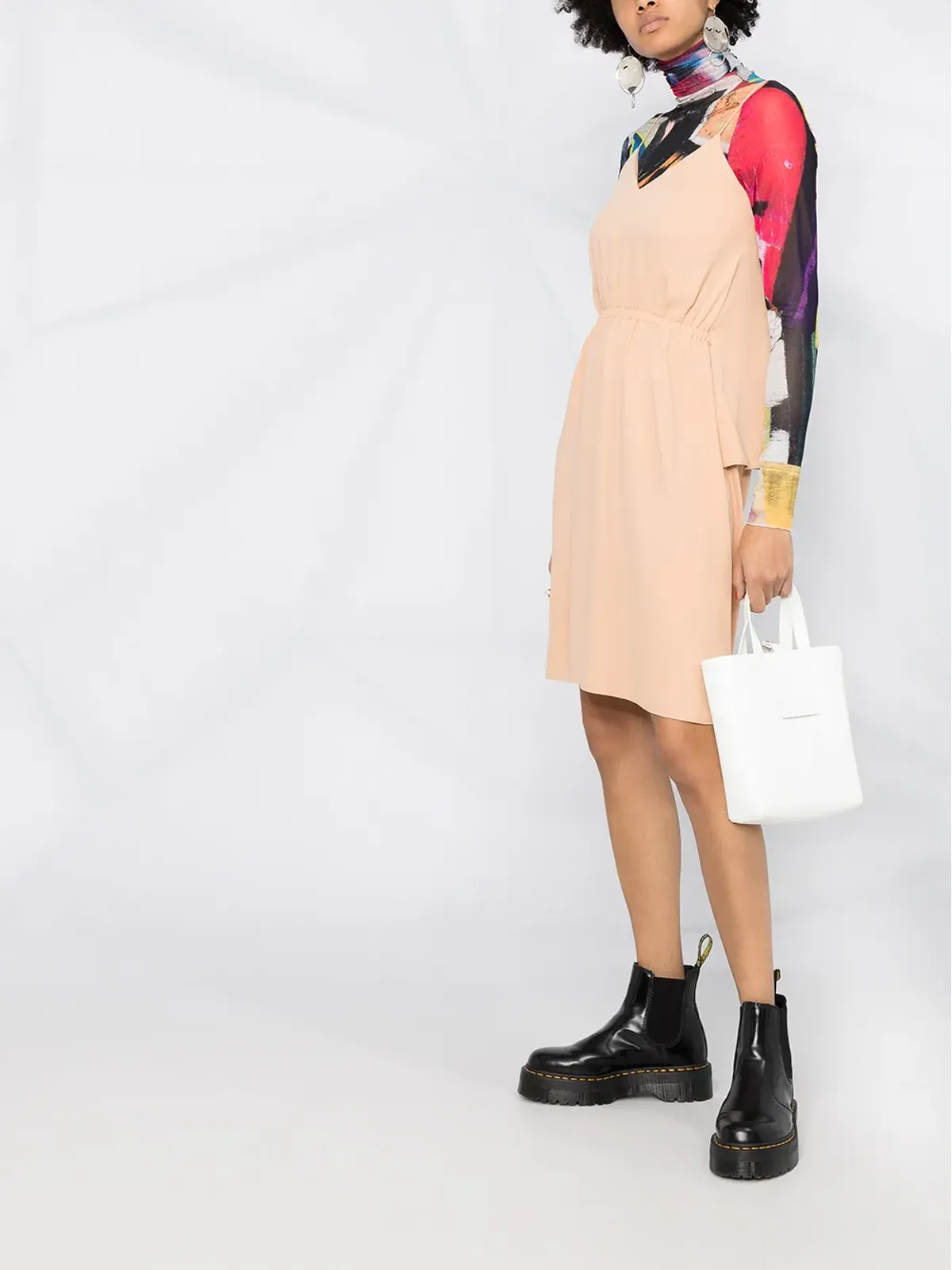 MM6 Maison Margiela Vネックノースリーブドレス - 画像4