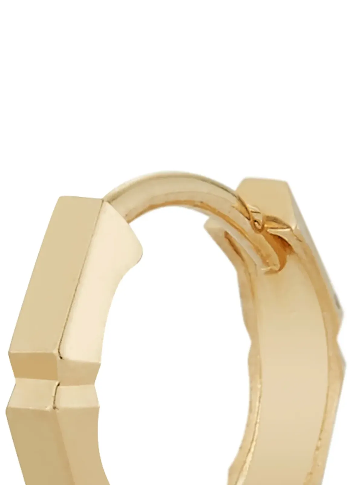 Mateo 14K イエローゴールド ファセット加工のハグイヤーイヤリング - 画像2