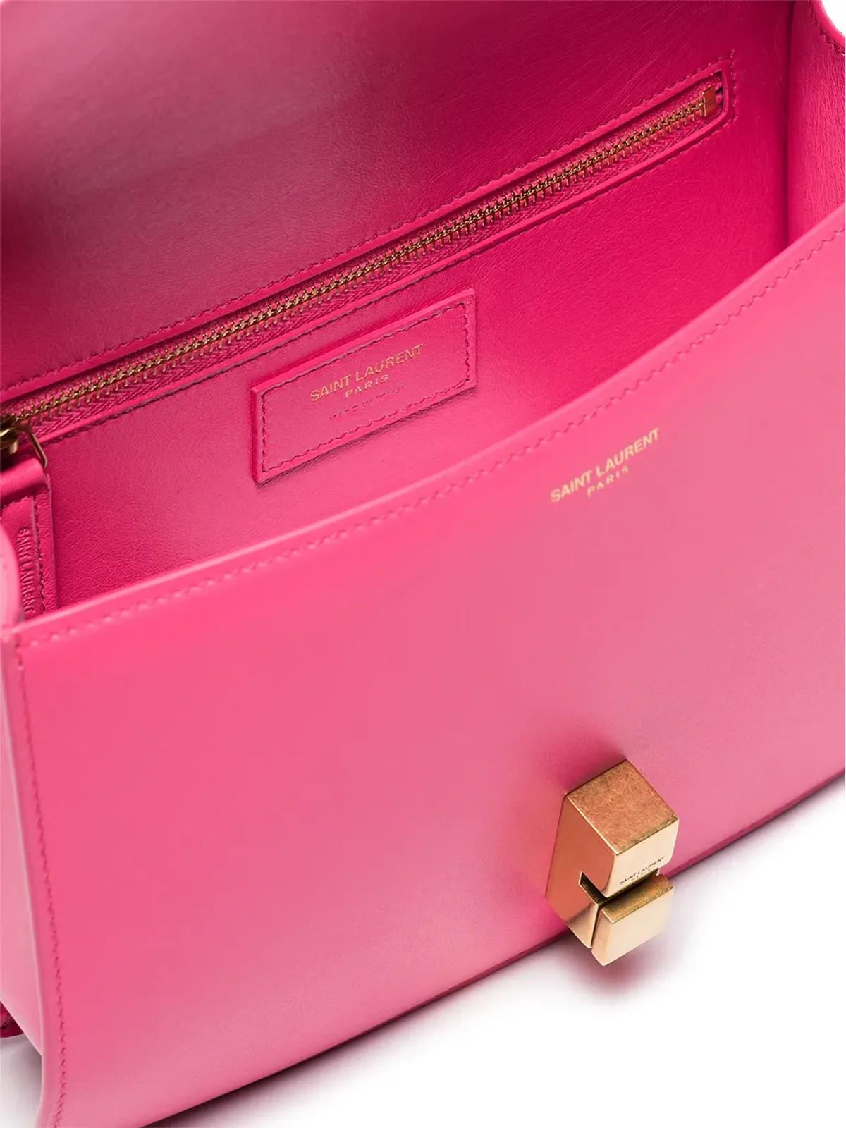 Saint Laurent Carré レザー ショルダーバッグ - ピンク - 画像5