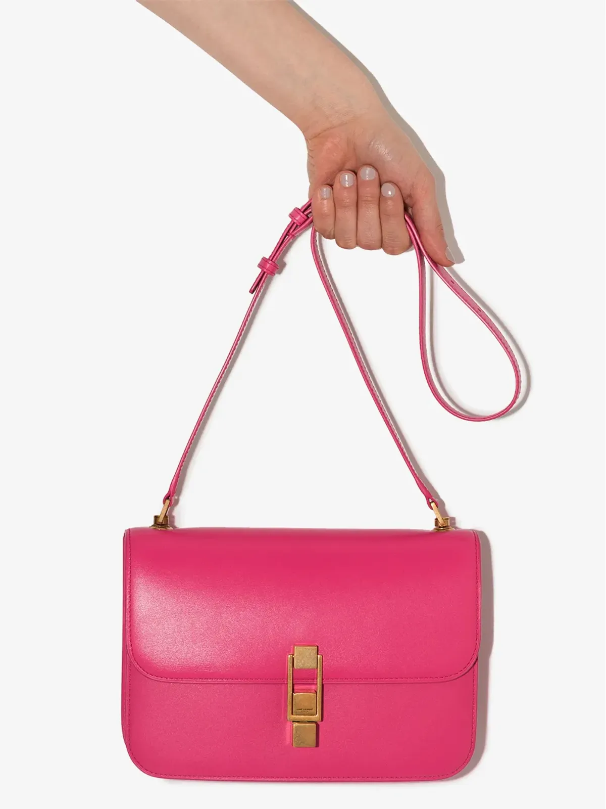 Saint Laurent Carré レザー ショルダーバッグ - ピンク - 画像4