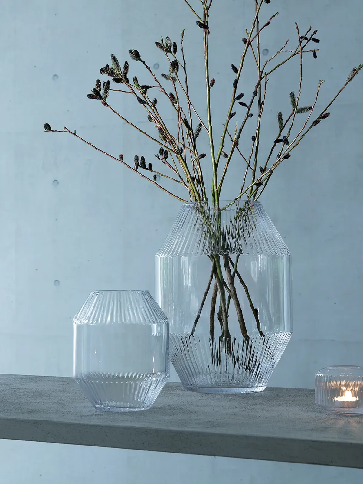 LSA International Rotunda vase (37cm) - White - 画像3