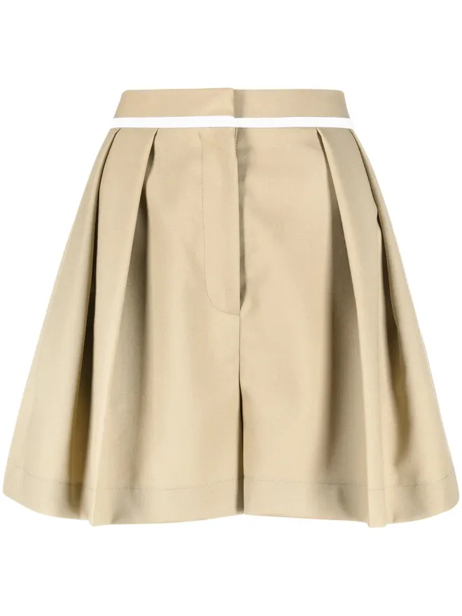 Stella McCartney Stella McCartney ハイウエスト プリーツディテール テーラードショーツの商品画像