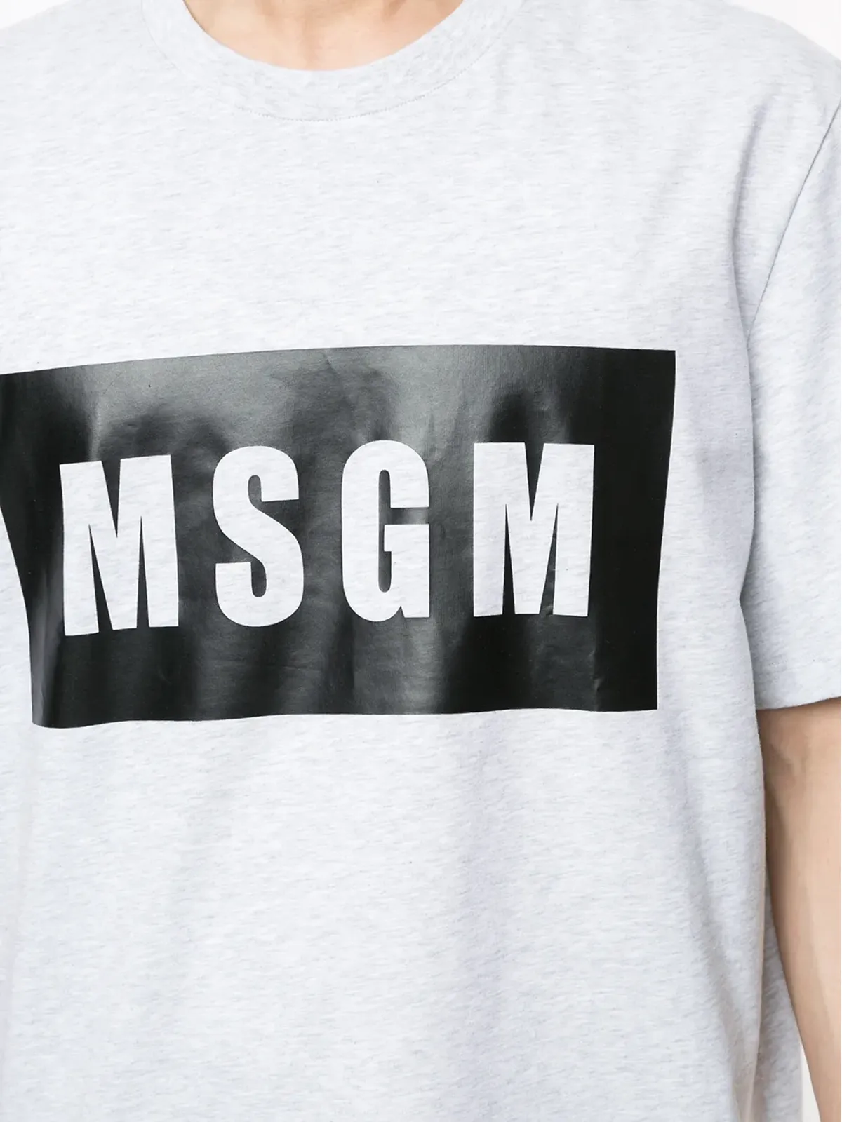 MSGM ロゴプリント Tシャツ - グレー - 画像5