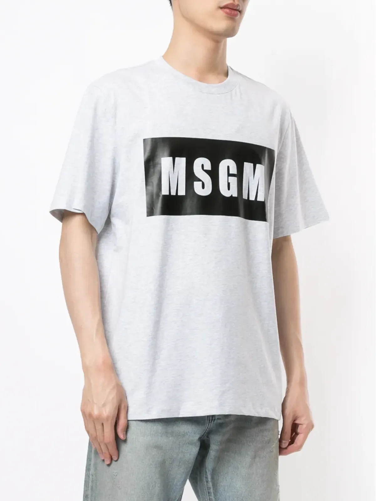MSGM ロゴプリント Tシャツ - グレー - 画像3