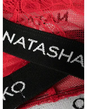 Natasha Zinko ロゴバンド トライアングルレース ブラジャー - サムネイル3
