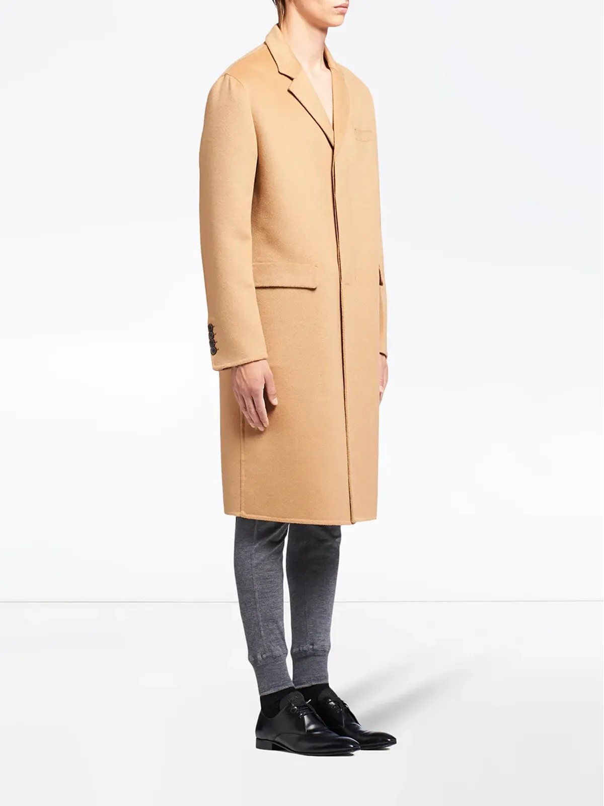 Prada シングルブレスト カシミア コート - 画像2