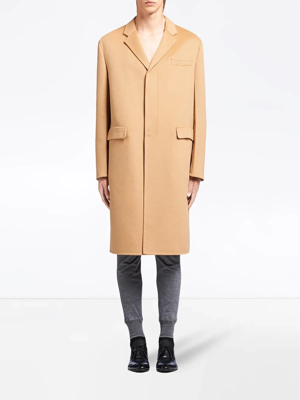 Prada シングルブレスト カシミア コート - 画像3