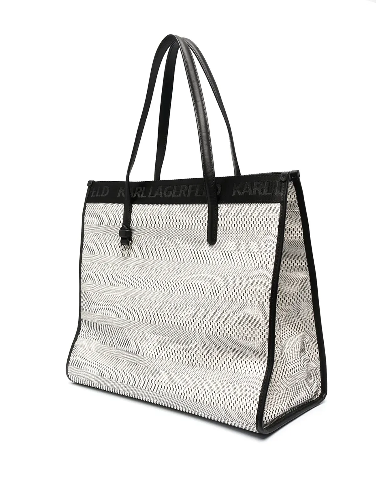 Karl Lagerfeld K/Skuare レザー トートバッグ - 画像3