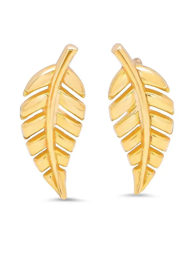 Jennifer Meyer Jennifer Meyer 18K イエローゴールド ミニリーフ スタッドピアスの商品画像
