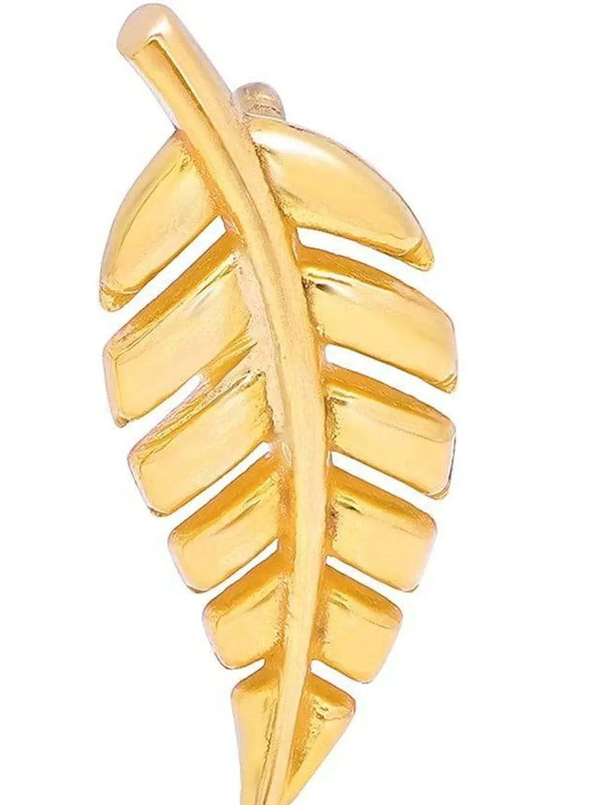 Jennifer Meyer 18K イエローゴールド ミニリーフ スタッドピアス - 画像2