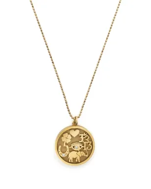 Jennifer Meyer 18K イエローゴールド ダイヤモンド グッドラック ネックレス - サムネイル1