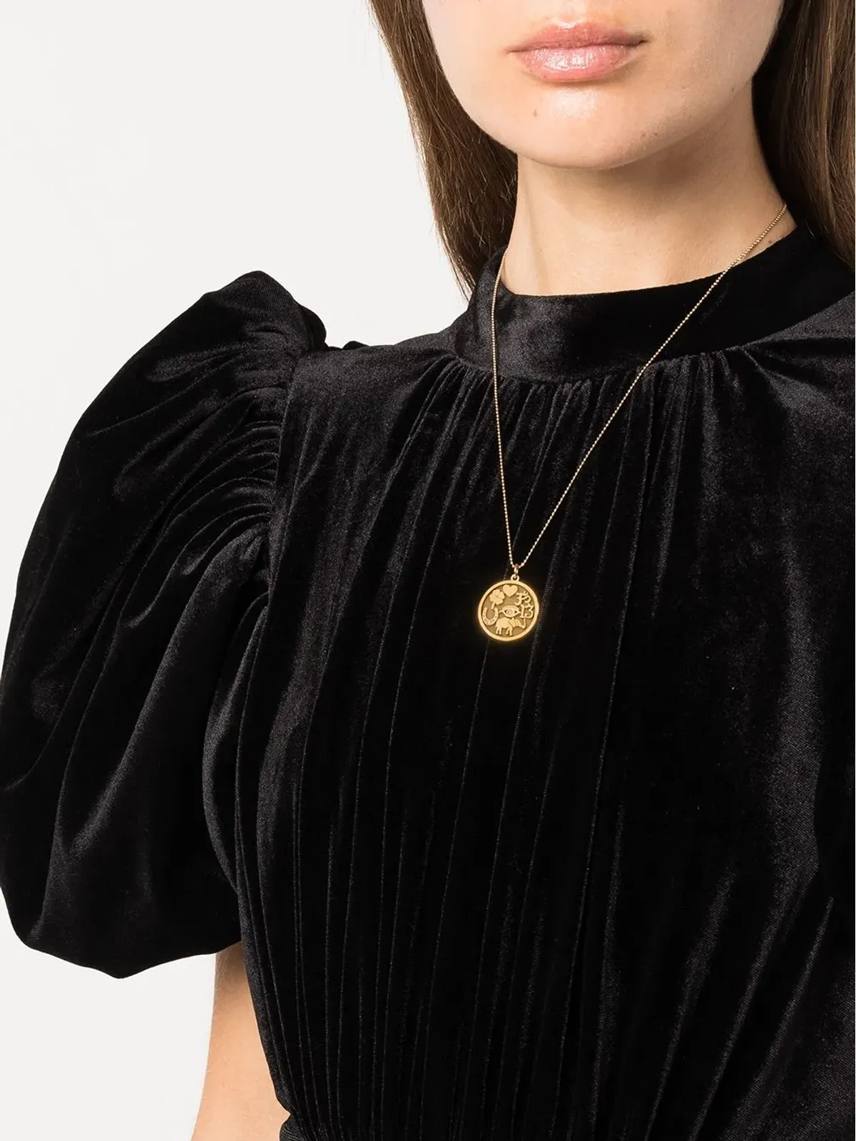 Jennifer Meyer 18K イエローゴールド ダイヤモンド グッドラック ネックレス - 画像2
