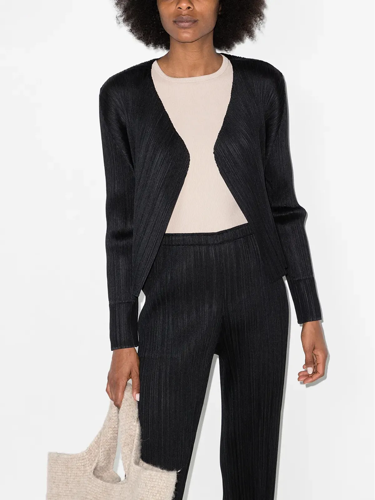 Pleats Please Issey Miyake プリーツ長袖カーディガン - 画像2