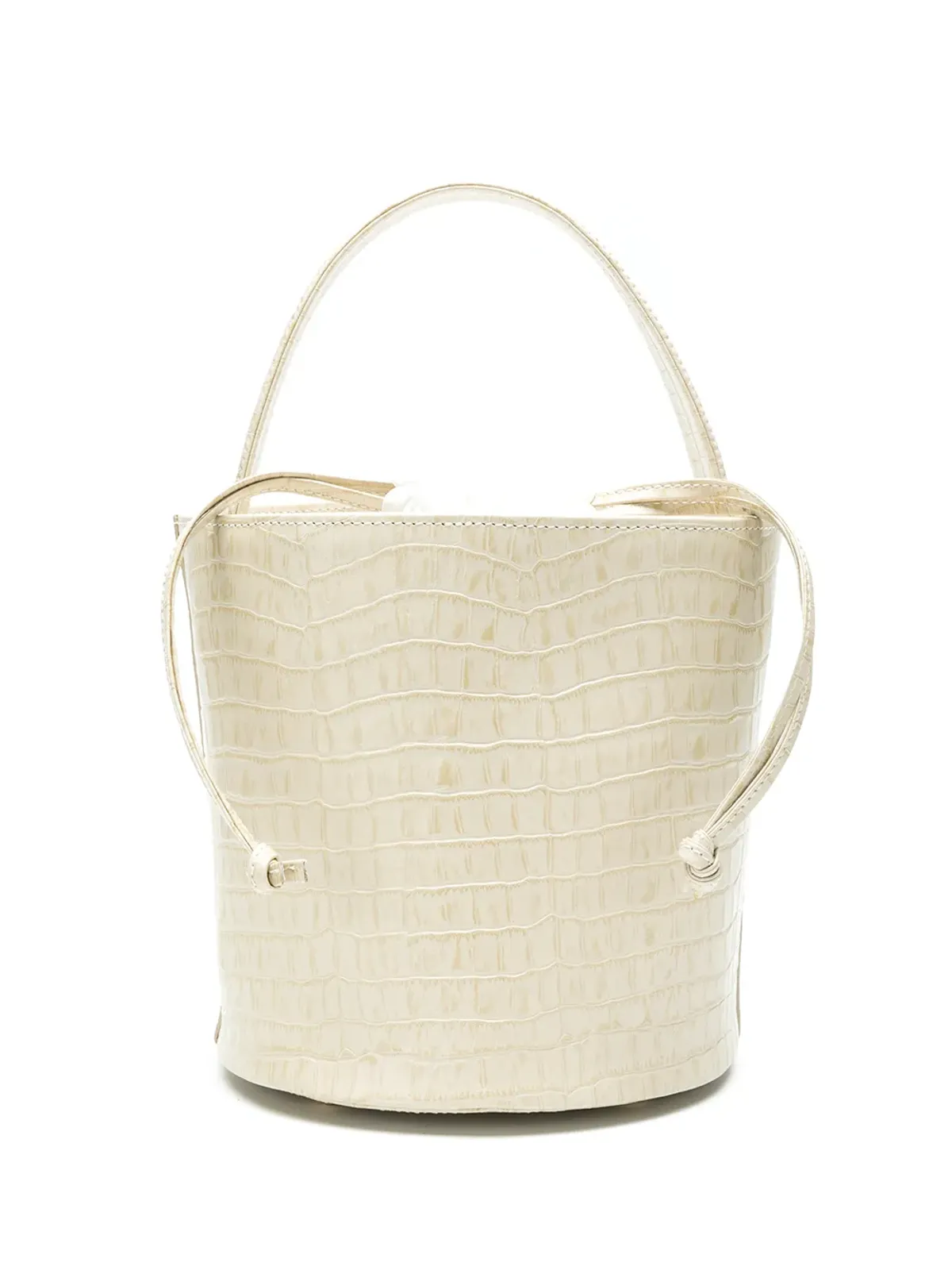 Sarah Chofakian クロコ型押しバケットバッグ - Neutrals - 画像1