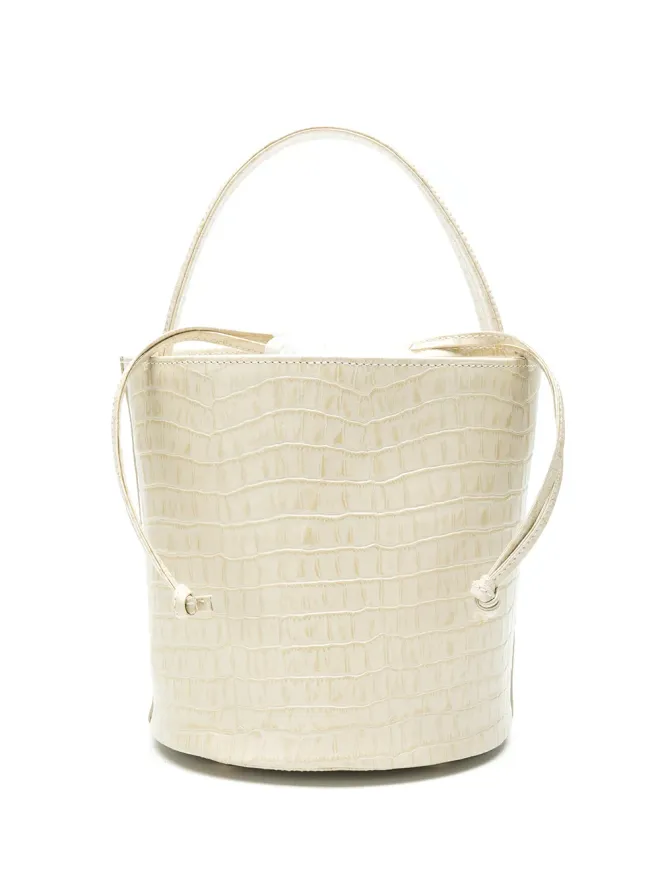 Sarah Chofakian Sarah Chofakian クロコ型押しバケットバッグ - Neutralsの商品画像