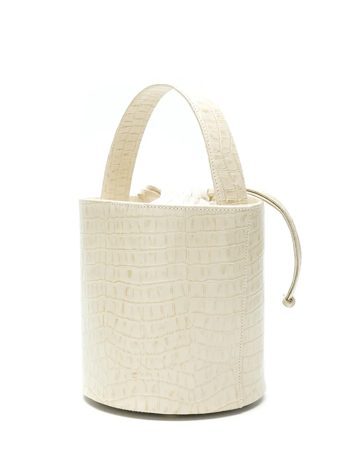Sarah Chofakian クロコ型押しバケットバッグ - Neutrals - 画像3