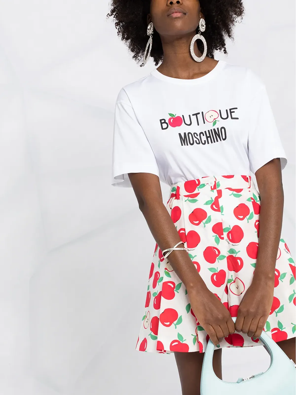 Boutique Moschino アップルプリントプリーツショーツ - 画像5