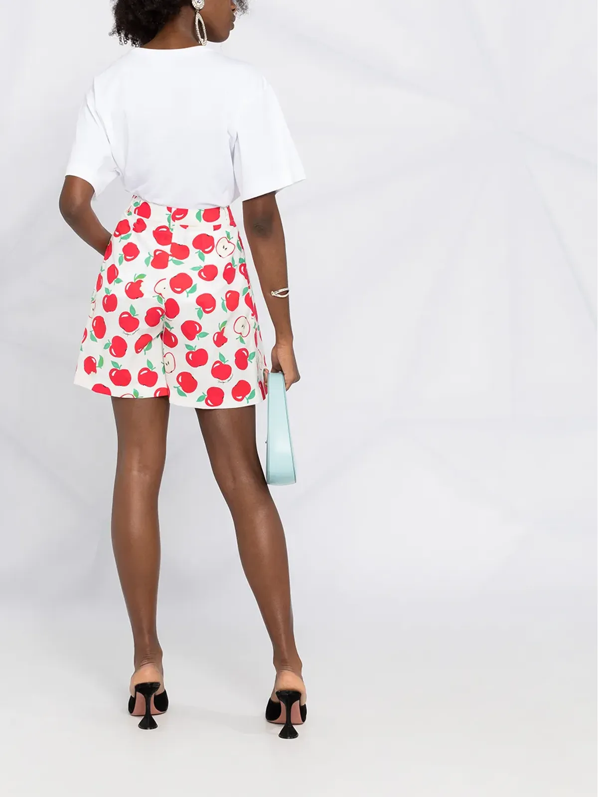 Boutique Moschino アップルプリントプリーツショーツ - 画像4