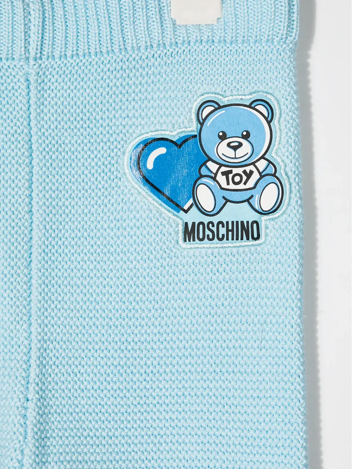 Moschino Kids ロゴパッチ付きエラスティックパンツ - ブルー - 画像3