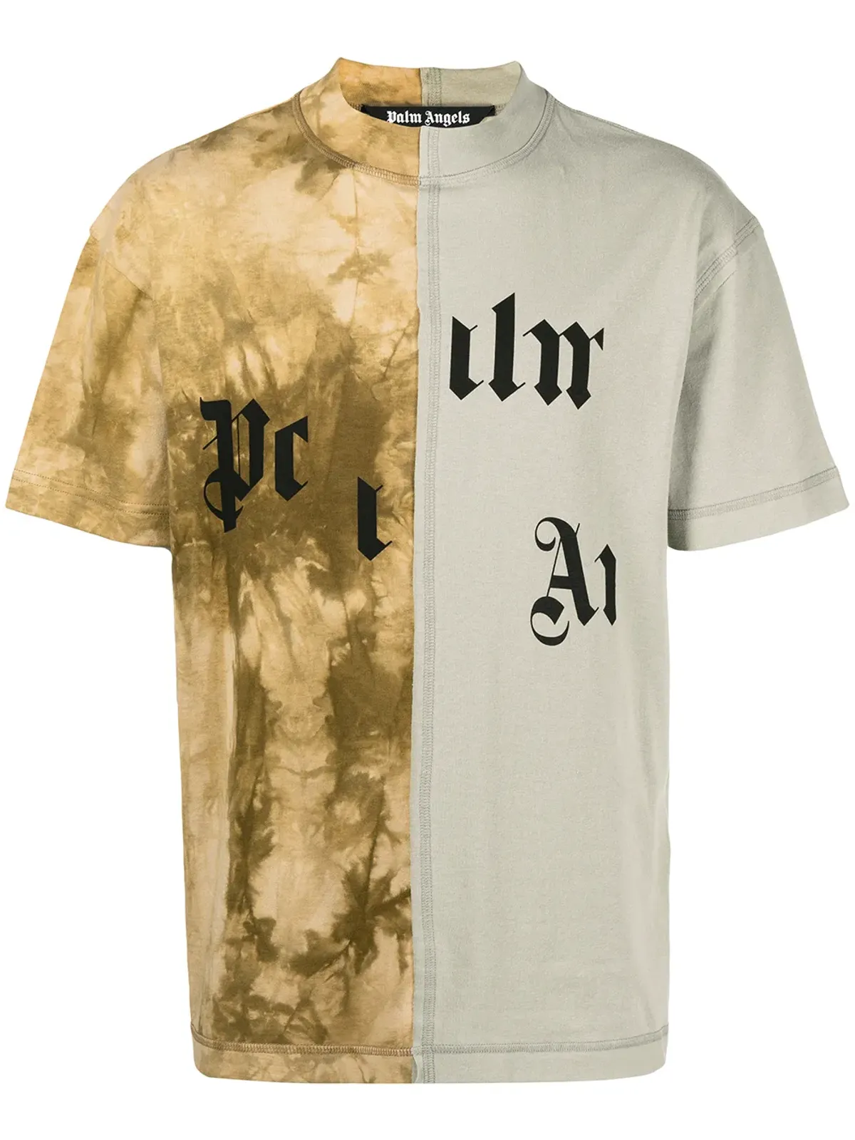 Palm Angels ブロークンロゴ パネルドTシャツ - 画像1