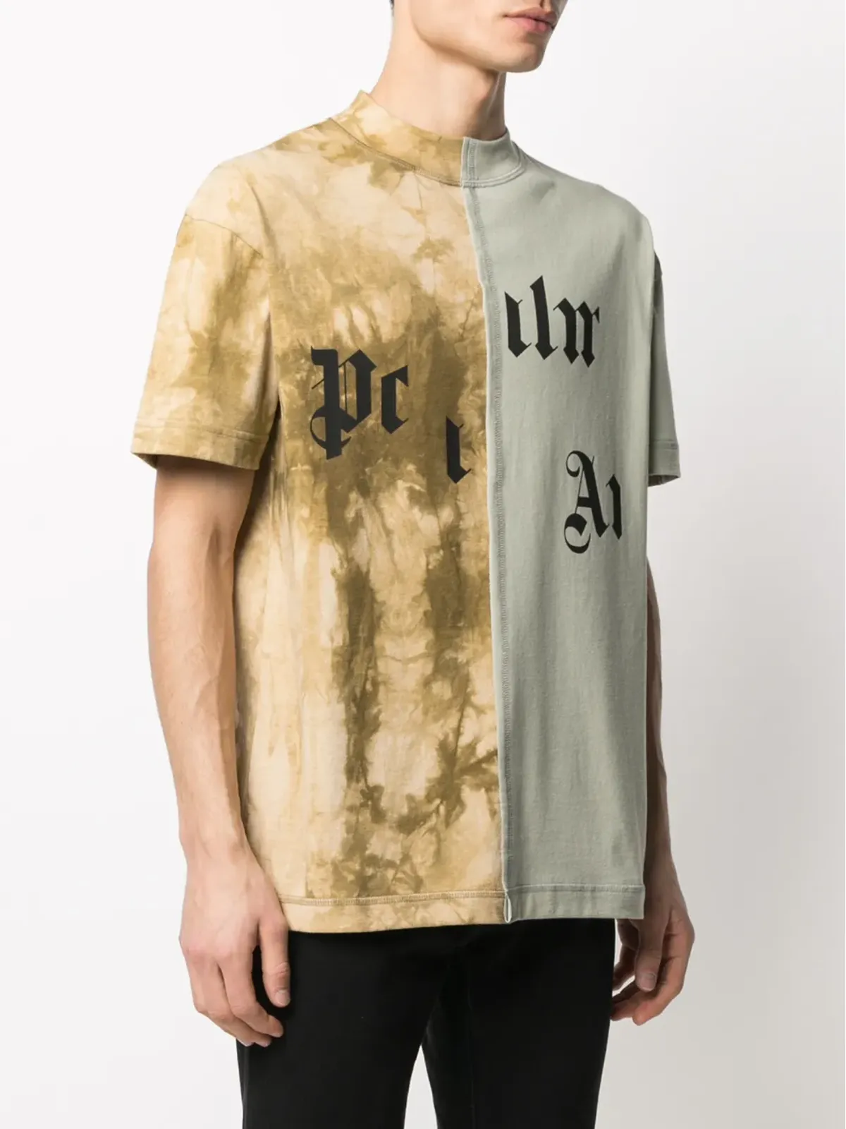 Palm Angels ブロークンロゴ パネルドTシャツ - 画像3