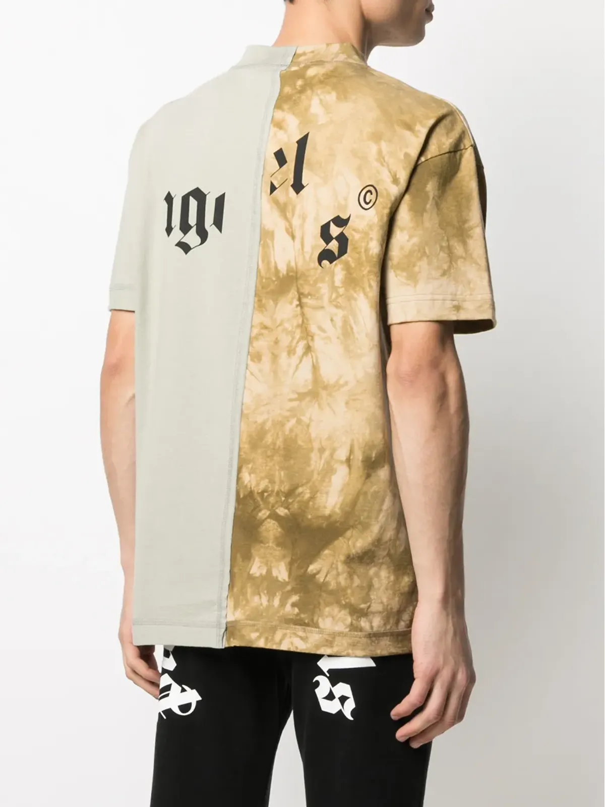 Palm Angels ブロークンロゴ パネルドTシャツ - 画像4