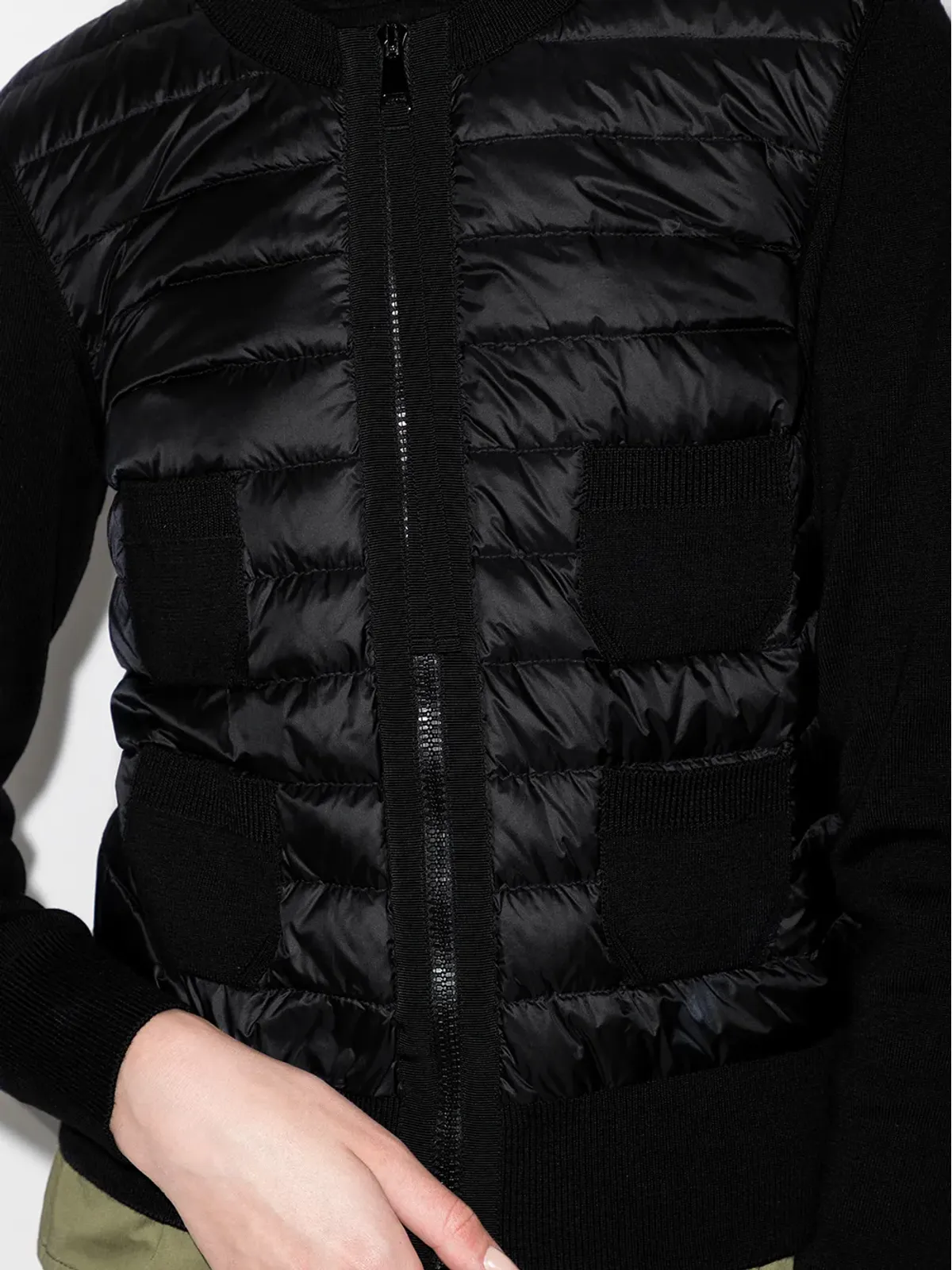 Moncler パディッドパネル入りニットカーディガン - 画像4