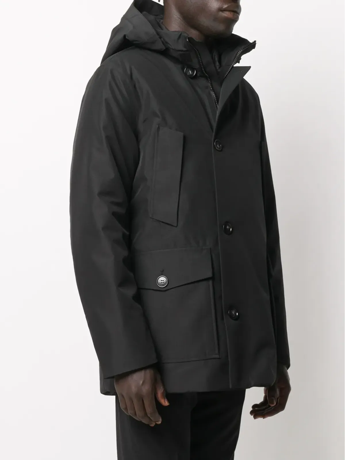 Woolrich ダブルレイヤードフード付きコート - 画像3