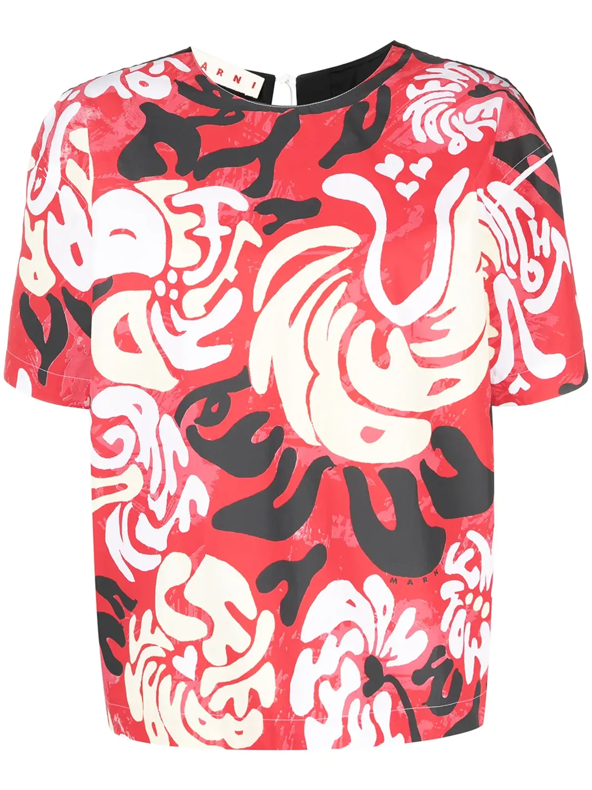 Marni グラフィックプリント半袖ブラウス - 画像1