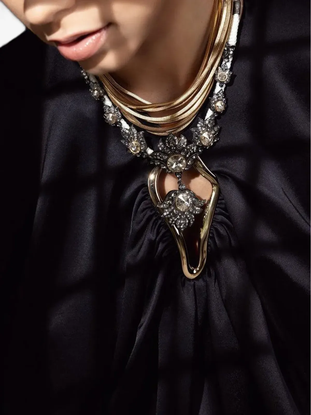 Lanvin イエローゴールド アールデコ ネックレス - 画像2