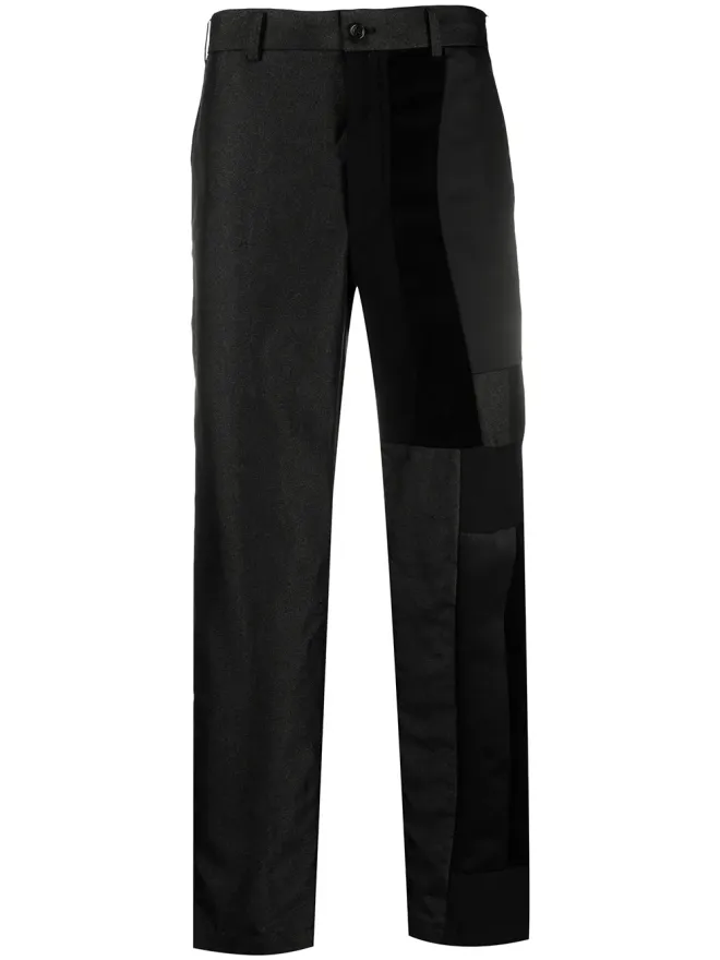 Black Comme des Garçons Black Comme Des Garçons パッチワークストレートレッグパンツの商品画像