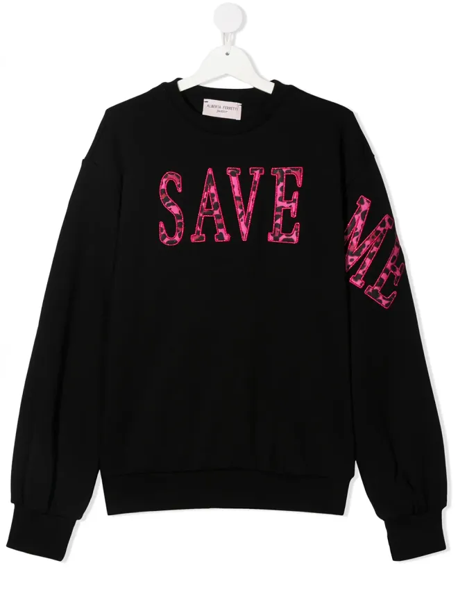 Alberta Ferretti Kids Alberta Ferretti Kids Save Me 刺繍入りスウェットシャツの商品画像