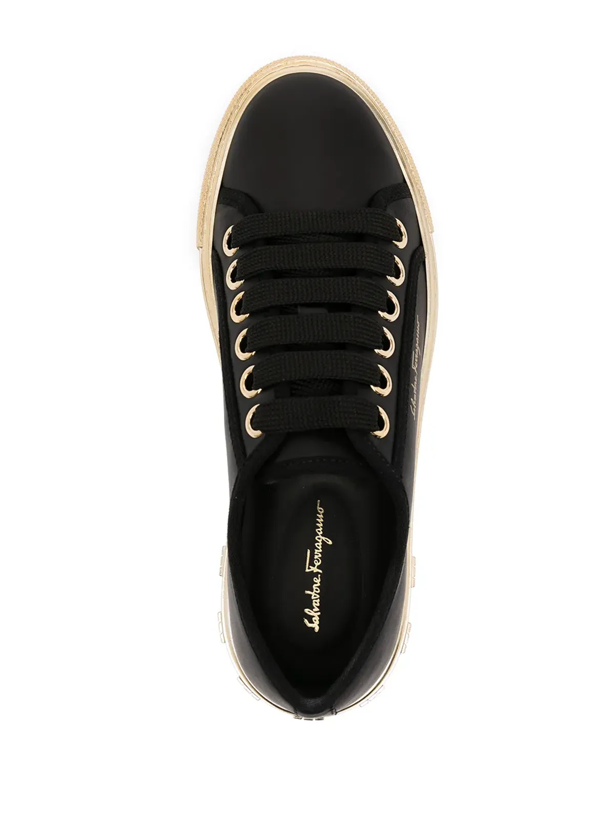 Ferragamo ロゴプリント レースアップスニーカー - 画像4