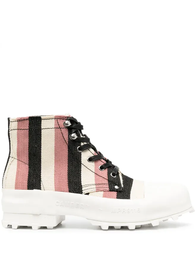 CamperLab CamperLab Traktori striped ankle boots - Neutralsの商品画像