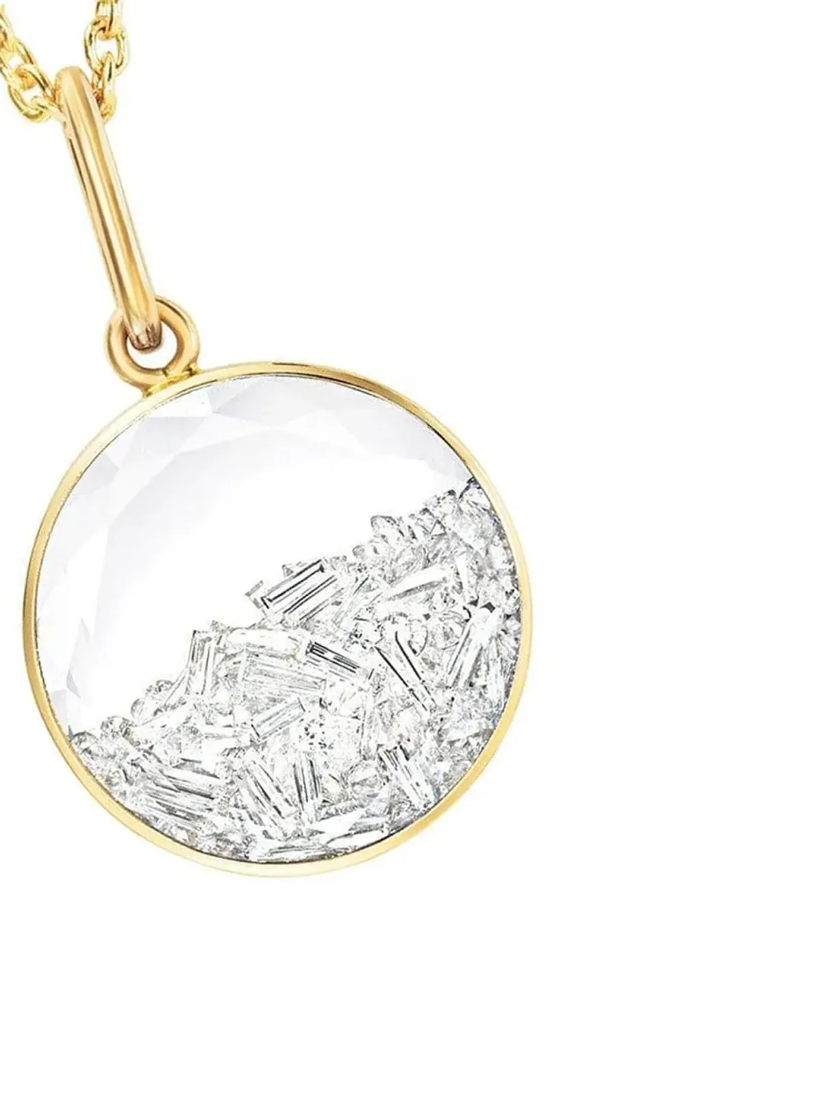 Moritz Glik 18K イエローゴールド ラウンド ダイヤ シェイカー ペンダント ネックレス - ピンク - 画像2