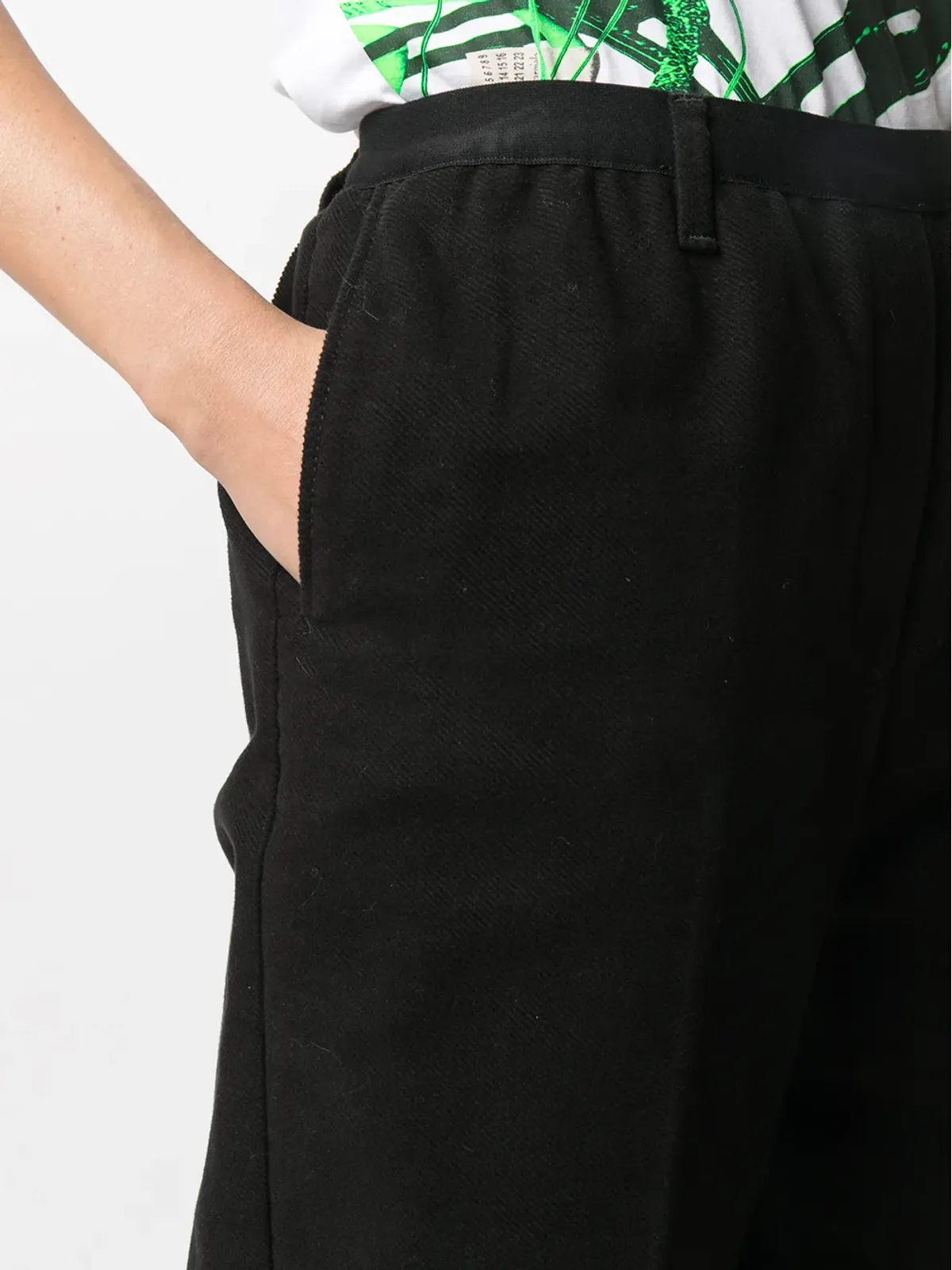 Maison Martin Margiela Pre-Owned 2000s ハイウエスト テーパードパンツ - ブラック - 画像5