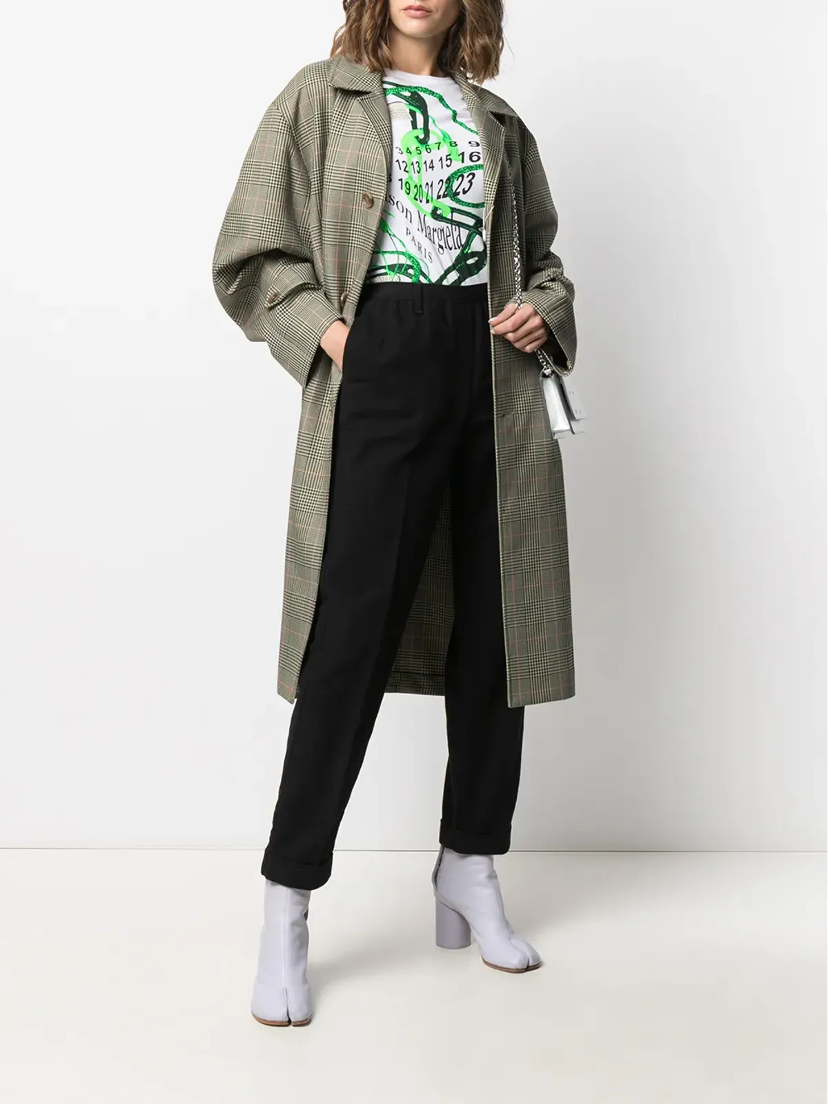 Maison Martin Margiela Pre-Owned 2000s ハイウエスト テーパードパンツ - ブラック - 画像2