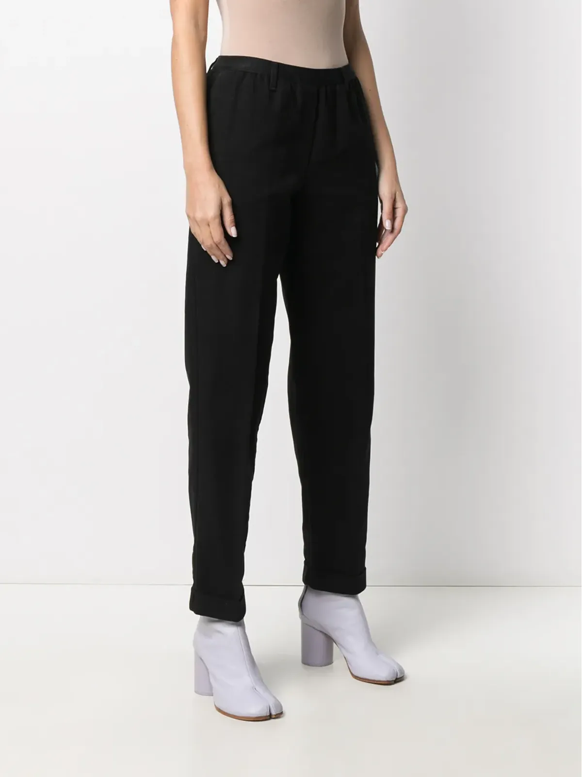 Maison Martin Margiela Pre-Owned 2000s ハイウエスト テーパードパンツ - ブラック - 画像3