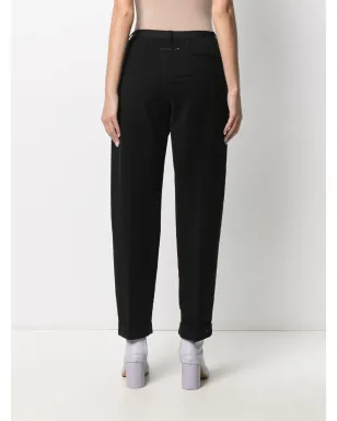 Maison Martin Margiela Pre-Owned 2000s ハイウエスト テーパードパンツ - ブラック - サムネイル4