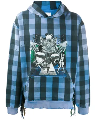 Alchemist Babylon Burning check hoodie - サムネイル1