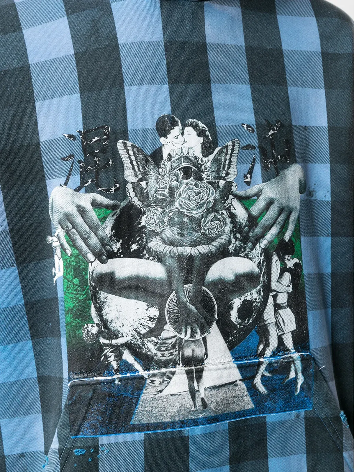 Alchemist Babylon Burning check hoodie - 画像5