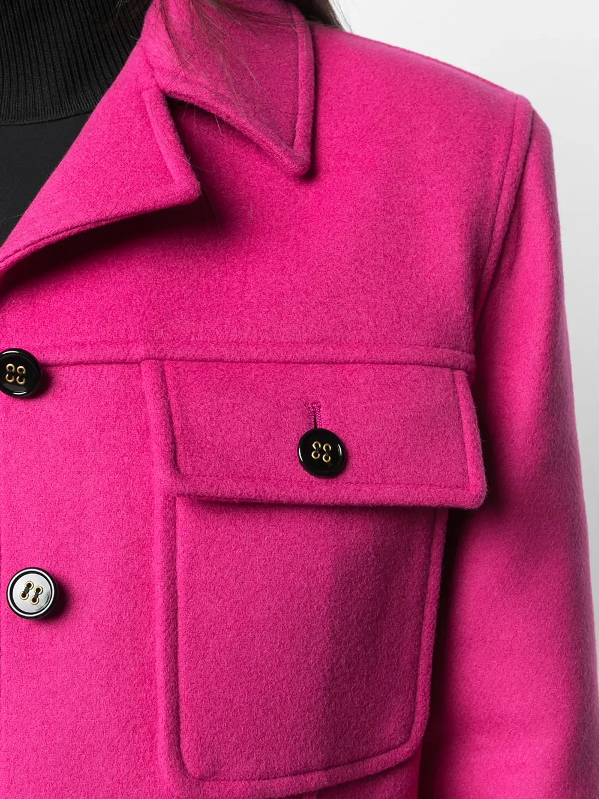 Saint Laurent チェストフラップポケット付きボタン留めジャケット - 画像5